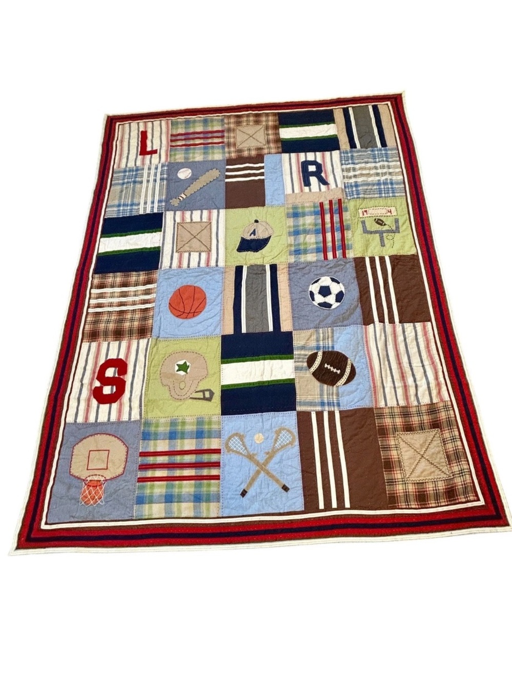Pottery Barn Kids Sports Patchwork Quilt - Full/Double Quilt Only - Picture 2 of 2
